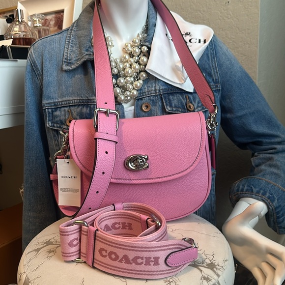 Coach Handbags - NWT Coach willow saddle crossbody vivid pink